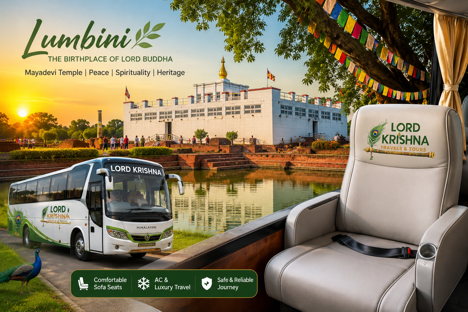 Lumbini – The Birthplace of Lord Buddha | Complete Travel Guide & VIP Tourist Bus Service