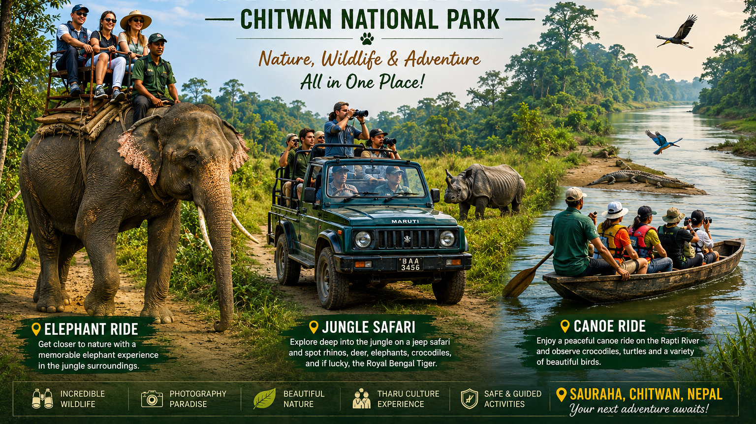Chitwan Safari Escape 3 Day 2 Night